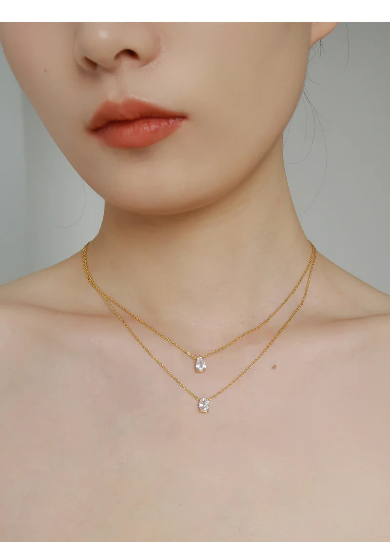 

Timeless Wonder Shiny Geo Zirconia Chains Necklaces for Women Jewelry Korean Goth Collar Hiphop Trendy Basic Piece Top Gift 3232