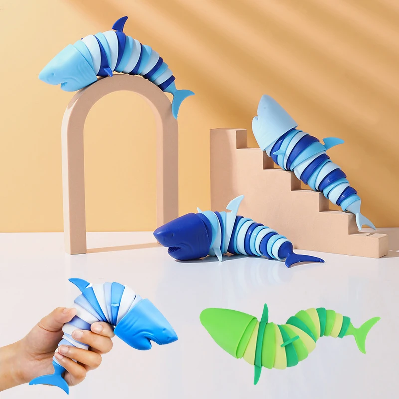 

Stress Reliever Toys Fat Brain Slug Articulated Flexible 3D Slug Fidget Toy Relief Anti-Anxiety Sensory Toys for Children Aldult