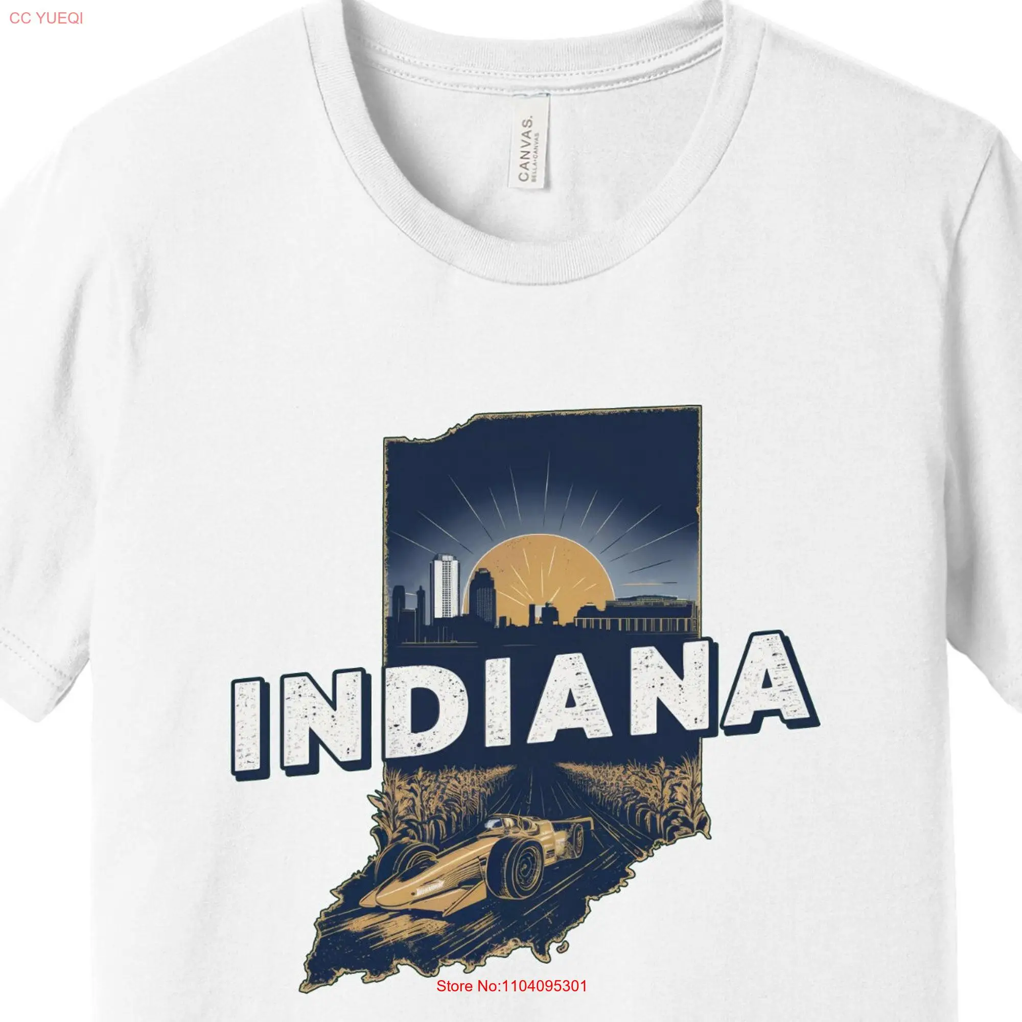 Футболка штата Индиана с изображением знаменитого дизайна длинные или Короткие