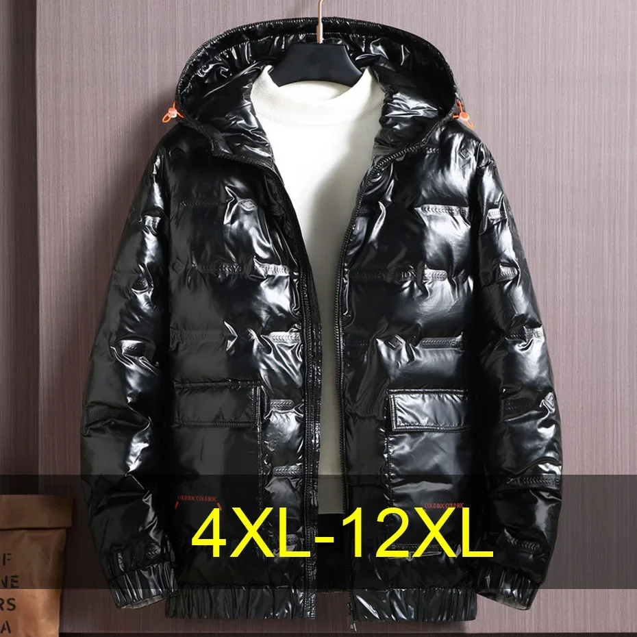 12XL 10XL Яркие парки больших размеров Мужская зимняя толстая куртка