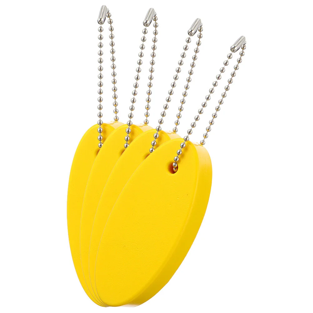 

4 Pcs Yellow Decor Gift Portable Key Rings Floating Chain Surfboard Keychain Keychains Boat Keys Colored Pu