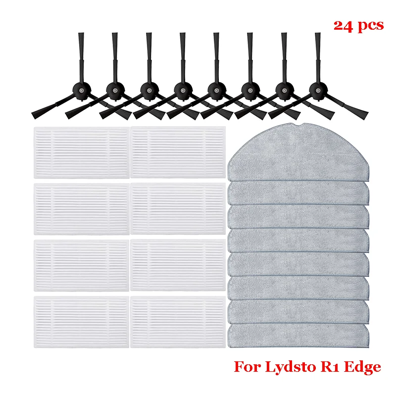 

Fiit для робота-пылесоса Lydsto R1 Edge Miwhole M9 Lite Roidmi Eve Rook, часть аксессуаров, основная щетка, фильтр Hepa, ткань для швабры