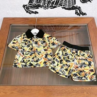 luxury brand boys clothing sets summer 2022 designer children clothes polo shirt shorts 2 piece set kids outfit teen boy clothes