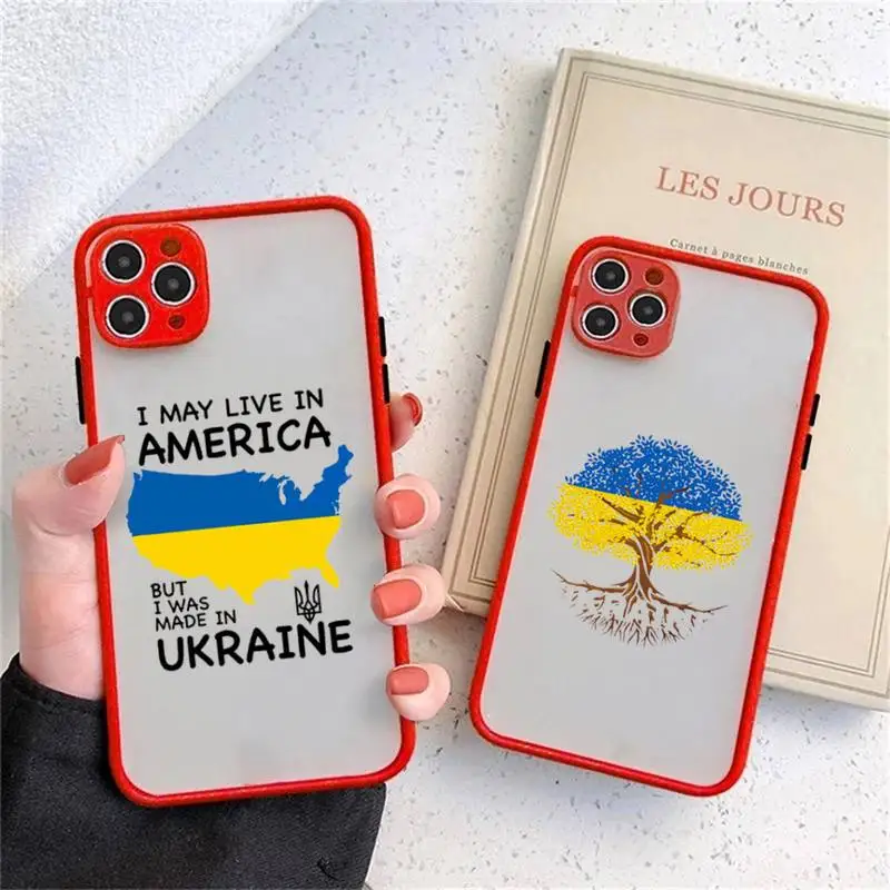 

Ukraine Flag Phone Case matte transparent For iphone 14 11 12 13 plus mini x xs xr pro max cover