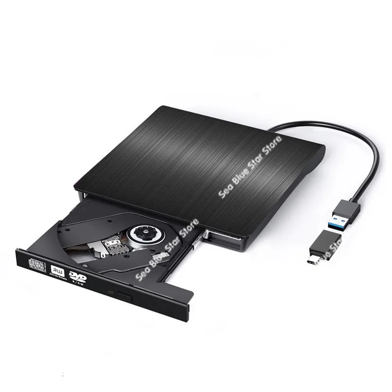 Внешний оптический привод USB 3.0, портативный внешний DVD-рекордер, внешний привод типа C (art.: 3920d913e1200) - 3920d913e1200