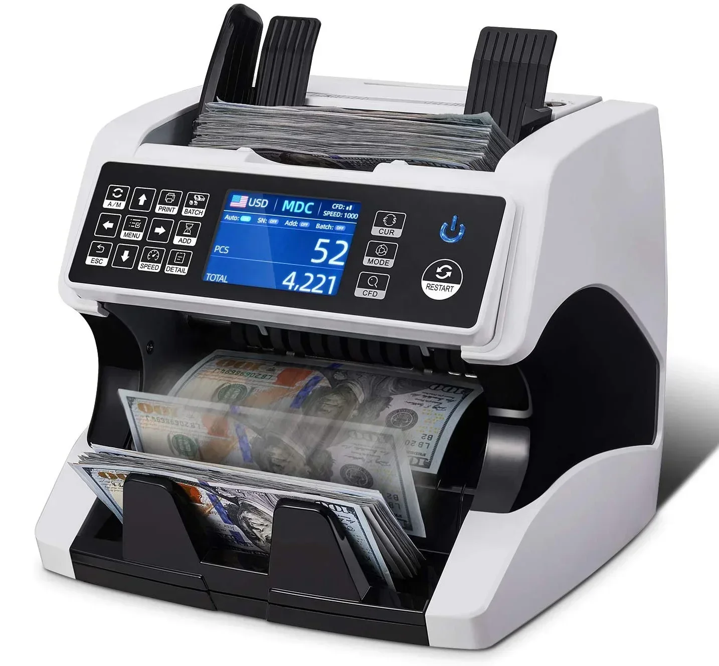 Фото Счетчик банкнот 2026/Cash Counter AL-920 с функцией детекции подделок №3