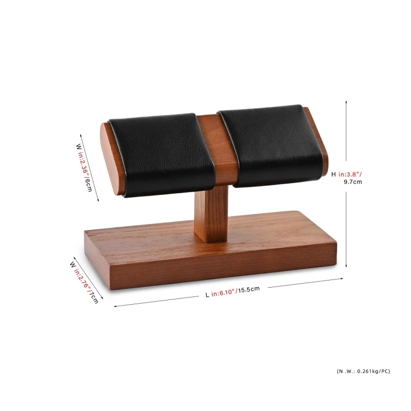 

Деревянный держатель для часов Oirlv, черная Т-образная Подставка для ювелирных изделий для колец, серег, браслетов, часов, деревянная подставка для ювелирных изделий T-Bar