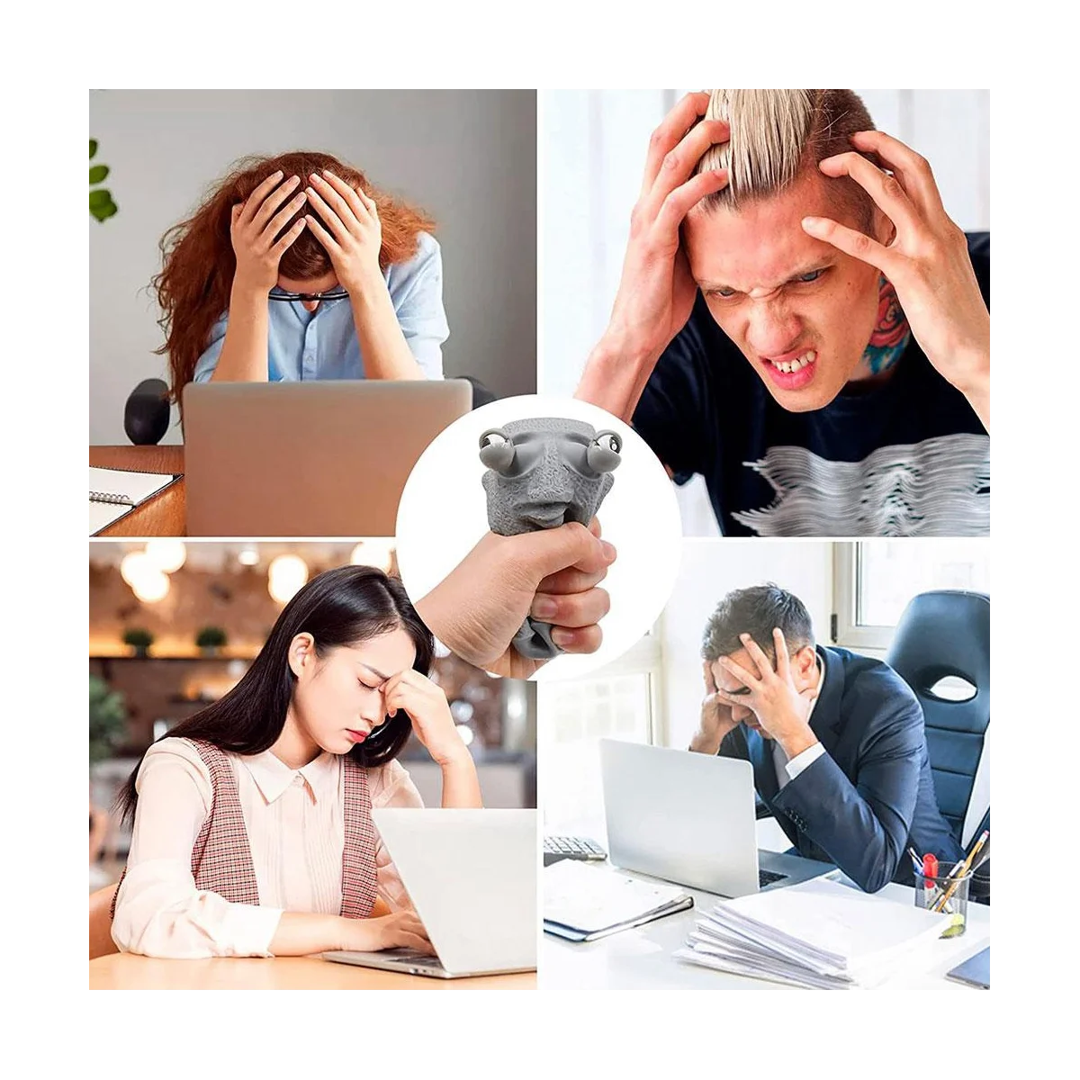 

Попрыгивающая резиновая игрушка для глаз Boost Rockman, декомпрессионная игрушка для глаз, попрыгивающая скала, мяч для лица, сжимаемая игрушка для снижения стресса