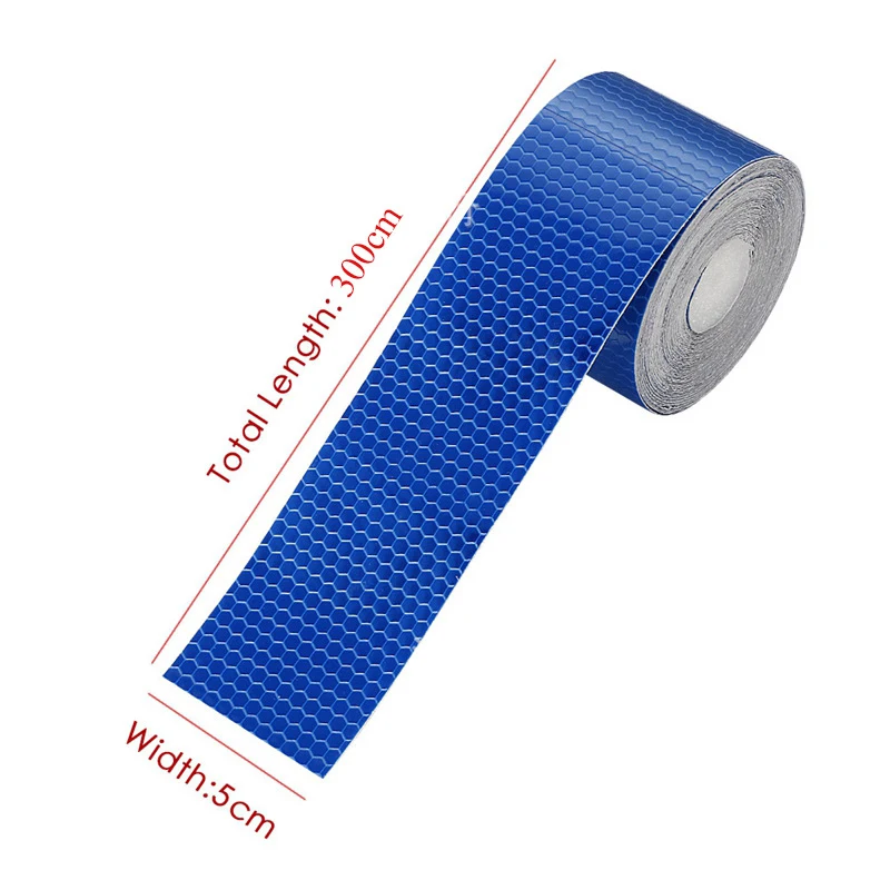 

5cm*300cm Car Reflective Sticker Warning Safety Car Decoration Reflector Protective Strip Film Tape for Auto Motorcycle Sticker