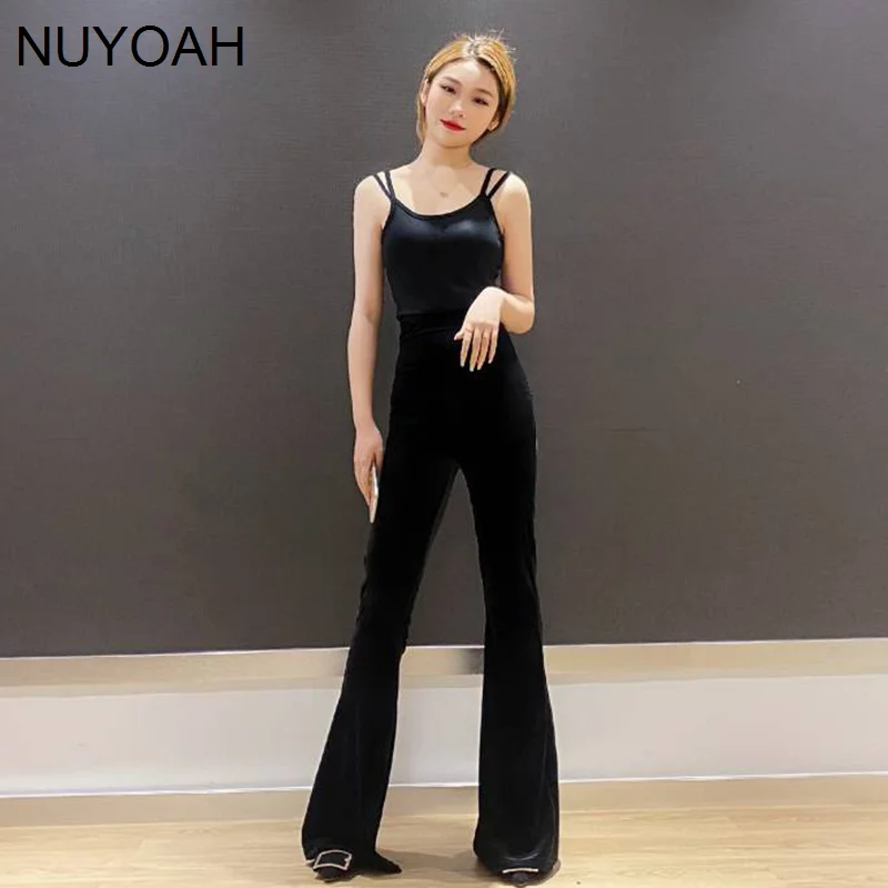 

Очень длинные женские брюки, высокие, золотистые, бархатные, модные, стильные, большого размера, обтягивающие, с высокой талией, черные, Kio