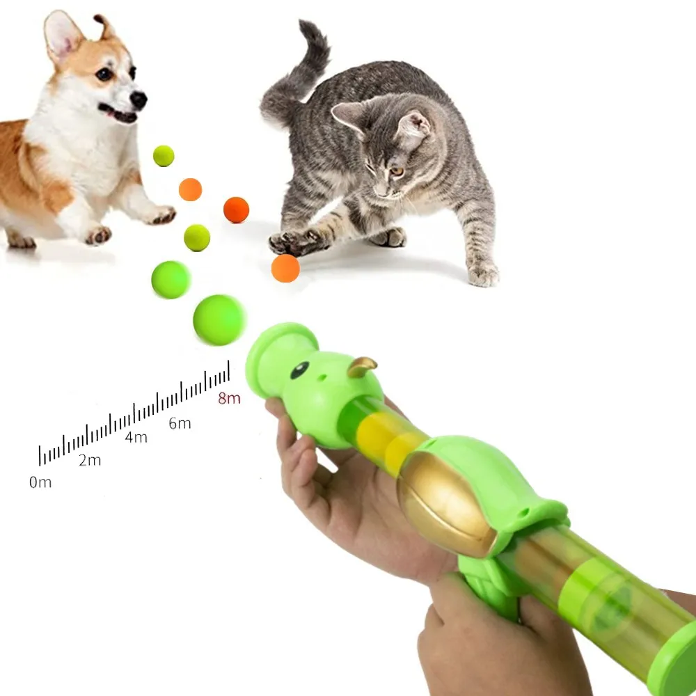Interactive Soft Bomb Launcher Ball for Pets, Elastic Ball, Kitten Toys, Pet Supplies, Aerodynamic Shooter, Cats and Dogs Game