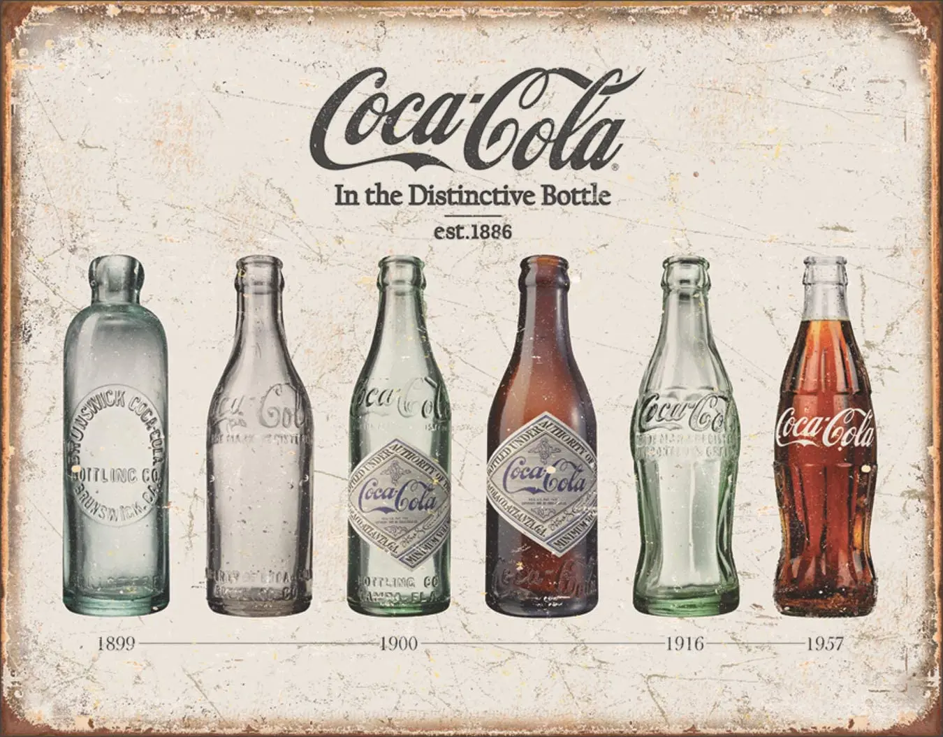 

Desperate Enterprises -Bottle Evolution Tin Sign, 16" W x 12.5" H