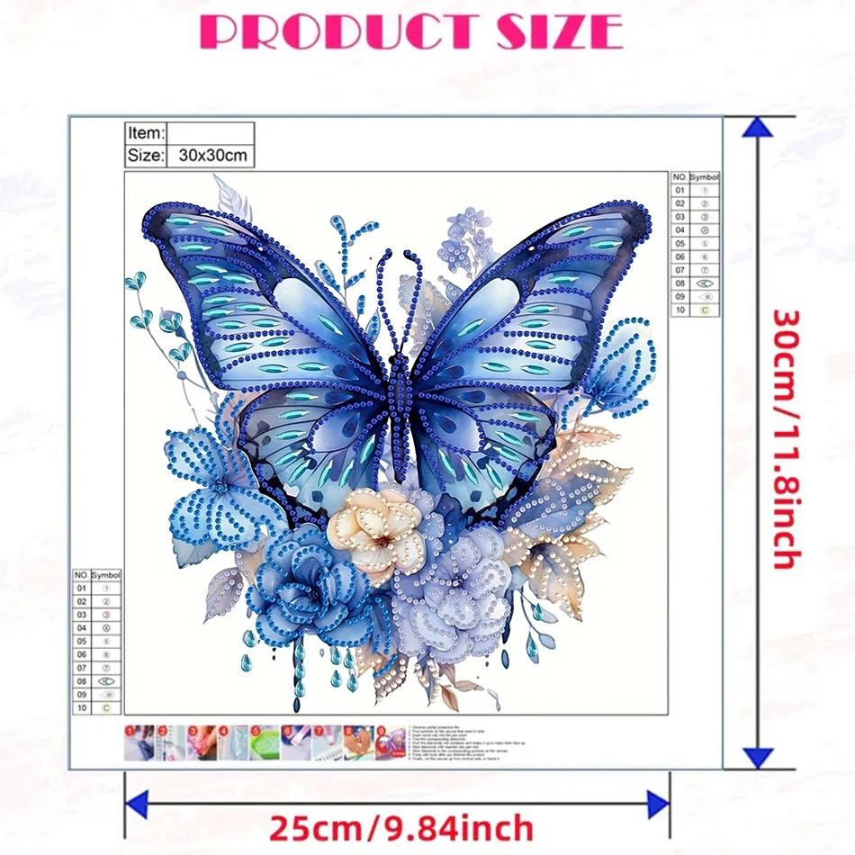 Набор для алмазной живописи сделай сам с изображением бабочек