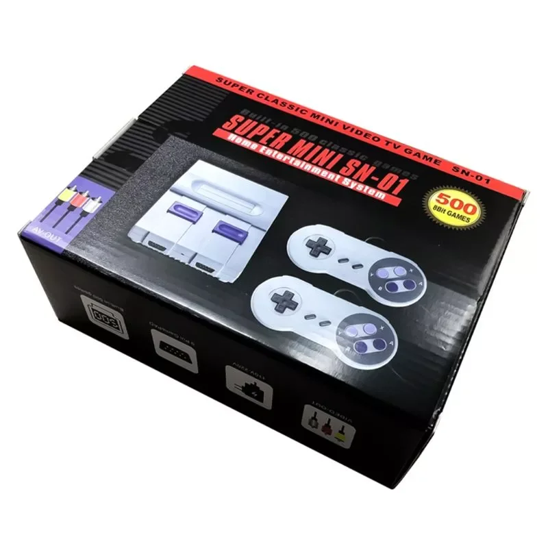 

H8WA Retro Super Classic Game Mini TV 8 Bit Family TV Video Game Console Built-in 500 Games Handheld Gaming Birthday Gift