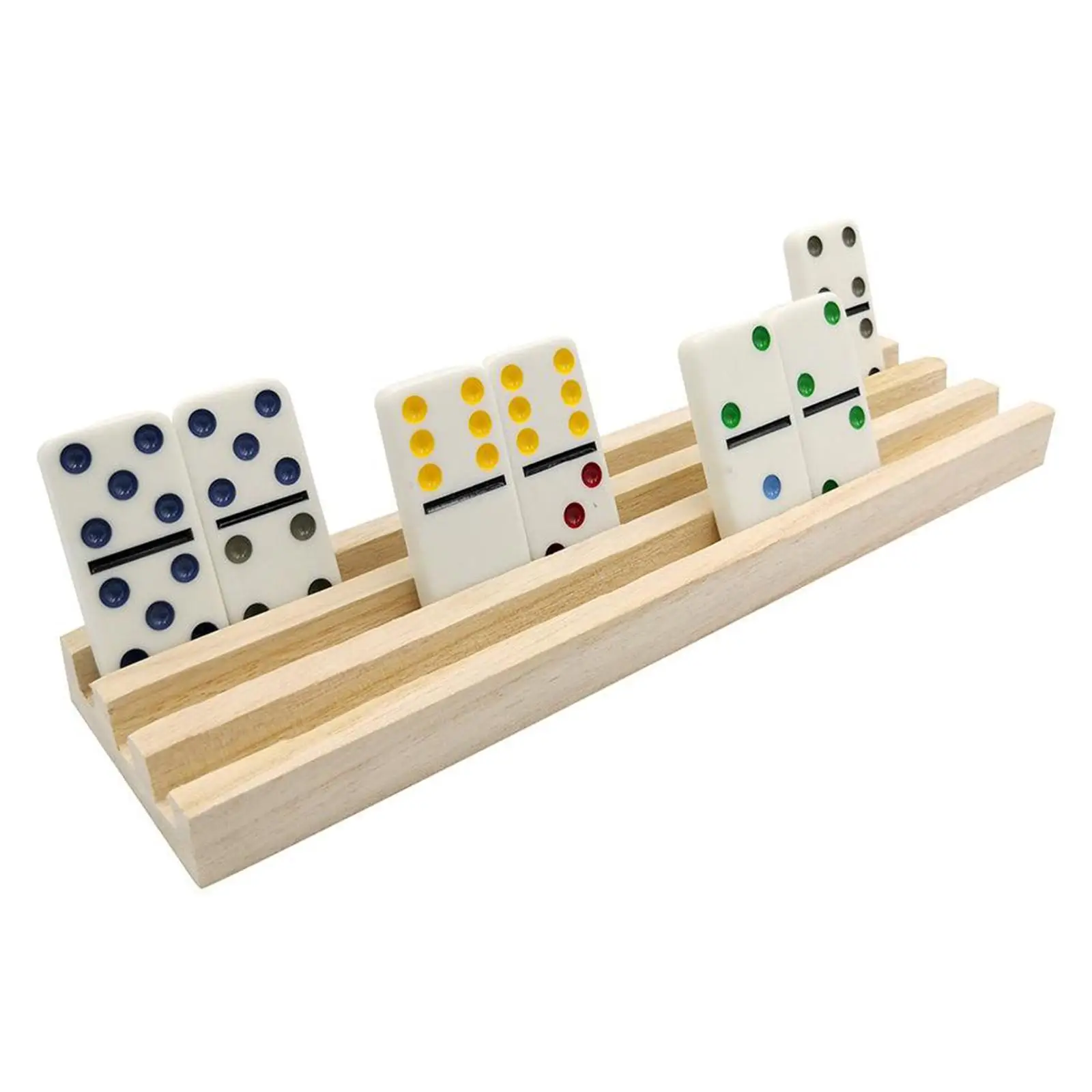 

Set of 4 Wooden Trays Racks Stand Organizers for Tile Game,
