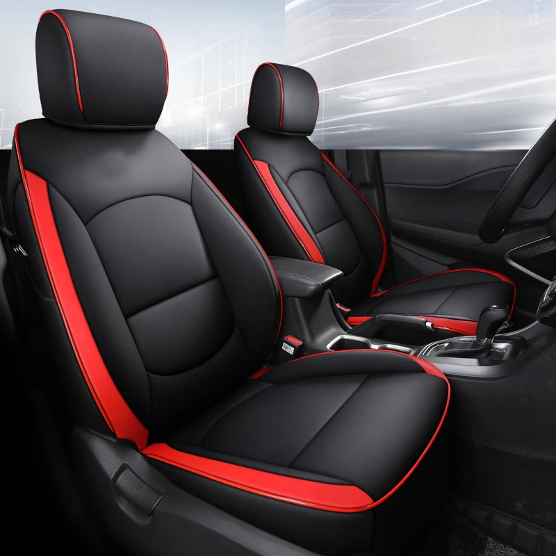 

Чехлы на автомобильные сиденья для Hyundai ix35 2018 2019 2020, набор из прочной кожи на 5 сидений, модная Всесезонная подходящая Зеленая отделка, полнос...