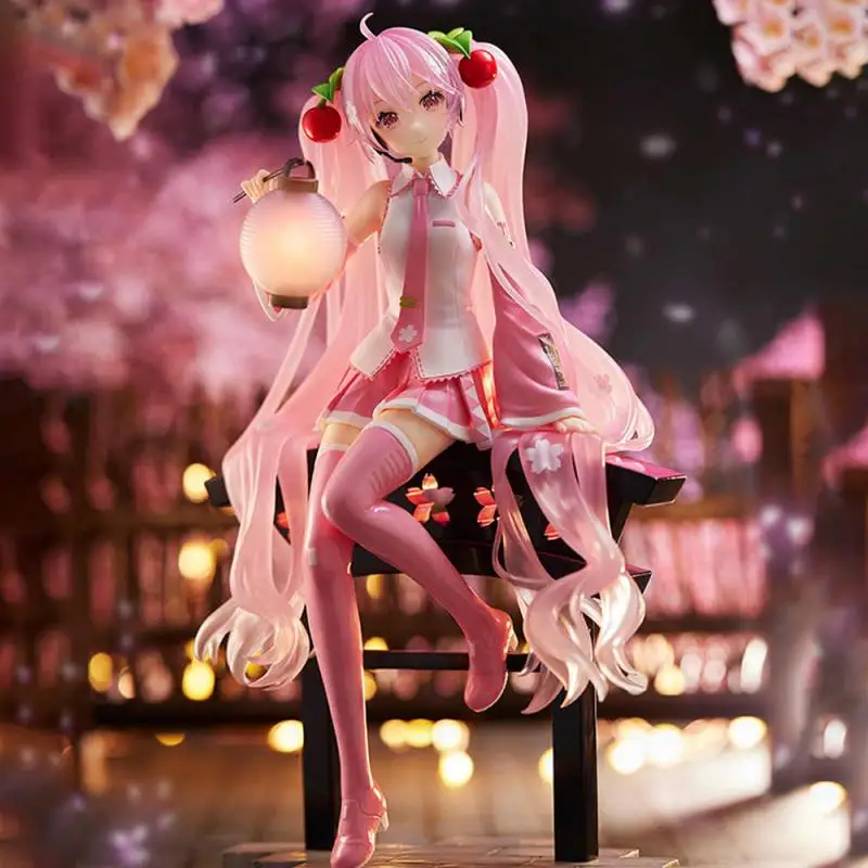18 см натуральная TAITO Hatsune Miku VOCALOID Artist AMP Sakura фонарь фигурка модель игрушки подарок