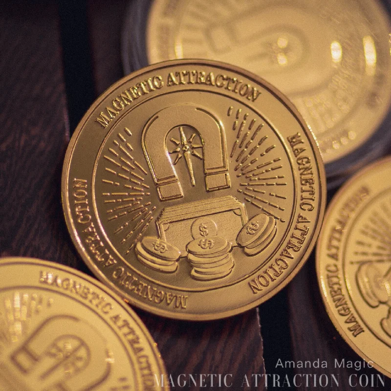

Attractive Lucky Coins Money Wealth Lucky Collection Gold Coins Magnetic Attraction Commemor Gold Plated Silver Plated Gold Coin