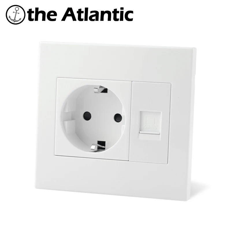 Настенная розетка серии CR1 стандарт ЕС Франция фотосессия ТВ CAT6 Интернет HDMI USB