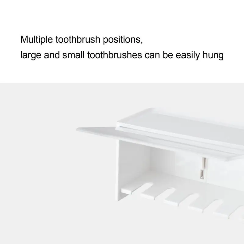 

Wall Toothbrush Holder For Bathroom Rack Organizer Wall-Mounted Rack Stand Hooks Suction Cup For Toothbrush Toothpaste Mouthwash