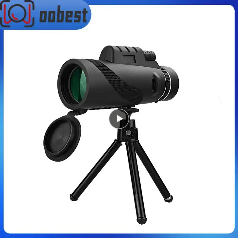 

18mm Eyepiece Zoom Tripod 80x100 Magnification Plastic Shell Eyepiece Focusing High Definition Portable Monocular Telescope