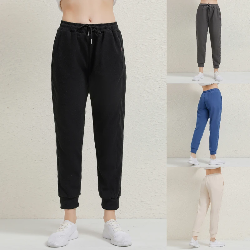 

Women Casual Velvet Pants Winter Lady's Thick Wool Pants Women's Clothing Lace-up Long Trousers Sweatpants Workout Sport Pants