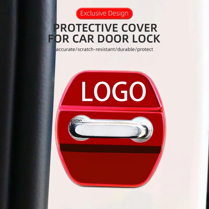 

4pcs car door lock cover for Nissan Juke Rogue Leaf Qashqai Altima Maxima Teana Note buckle case Protective sticker Auto styling