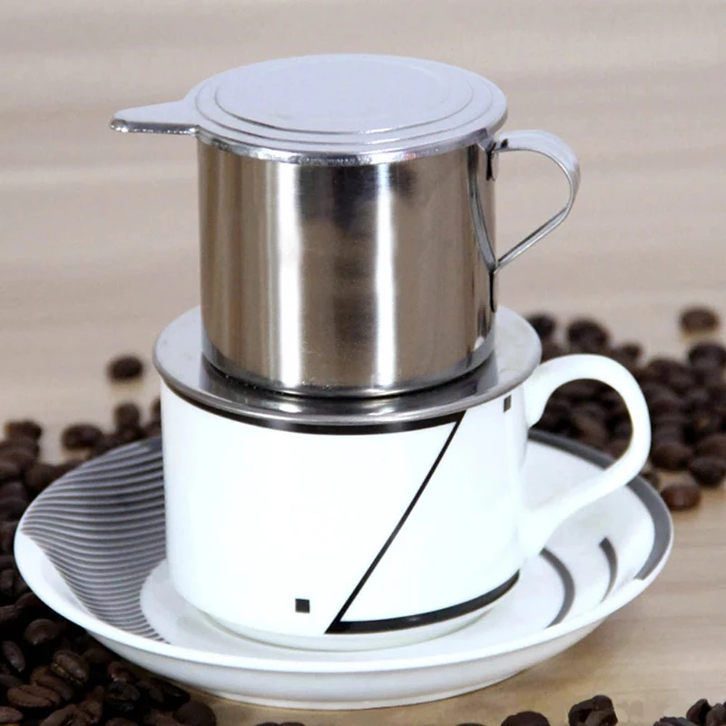 

50/100 мл Вьетнамский стиль фильтр для кофе из нержавеющей стали ситечко для кружки кофе чайник горшок для заварки чашки портативный фильтр для кофе инструменты