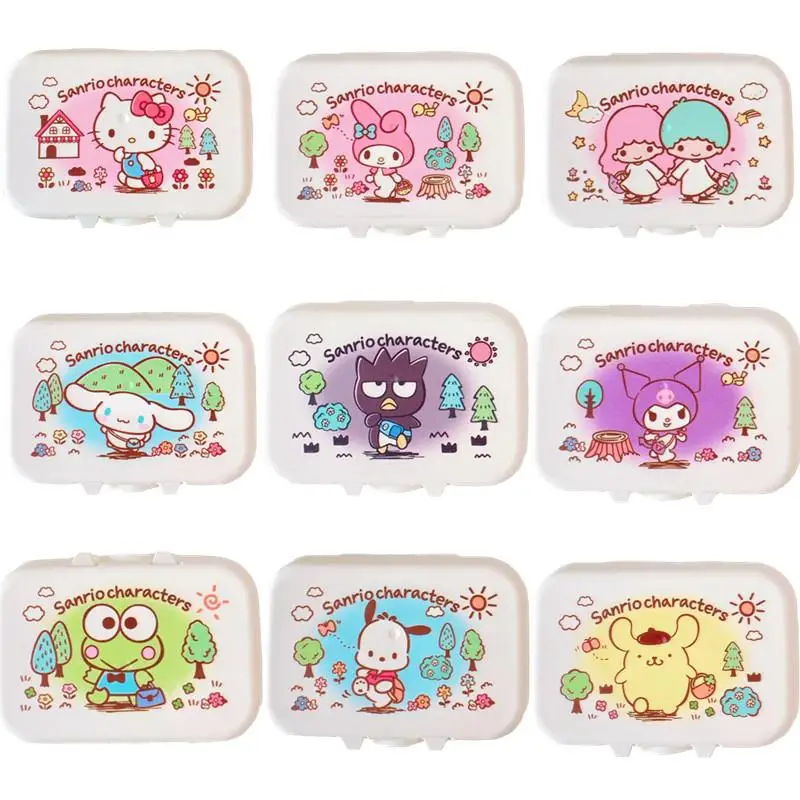 

Новинка Kawaii Sanriod аниме товары Kitty Mymelody Cinnamoroll Kuromi домашняя ванная комната откидной слив без перфорации мыльница