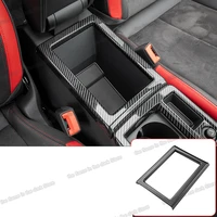 carbon fiber car center console armrest storage box frame moldings trims for audi q3 2019 2020 2021 interior accessories auto