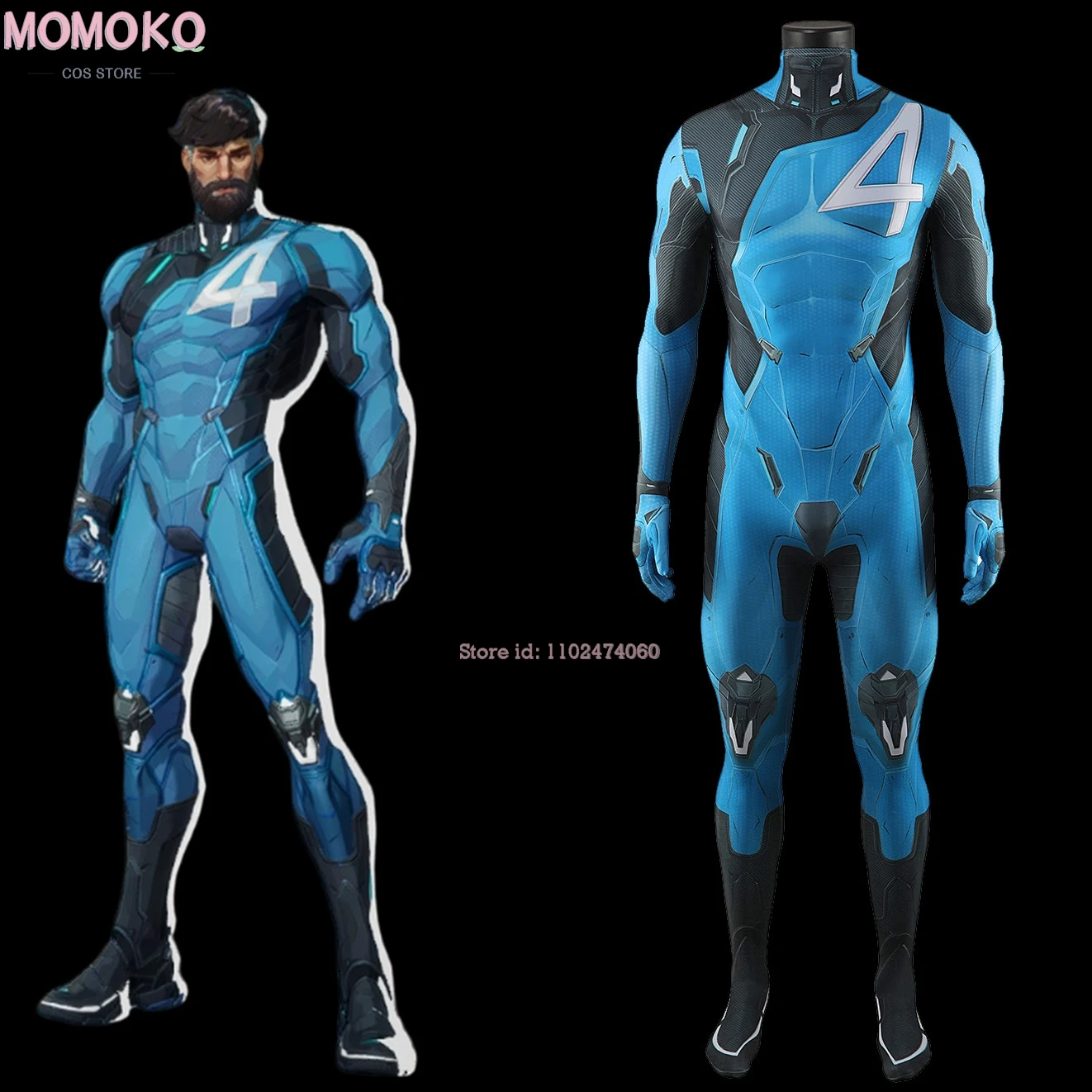MR Rivals Mister Fantastic Косплей Комбинезон Первый Семейный Наряд Костюм Доктор Рид Боди