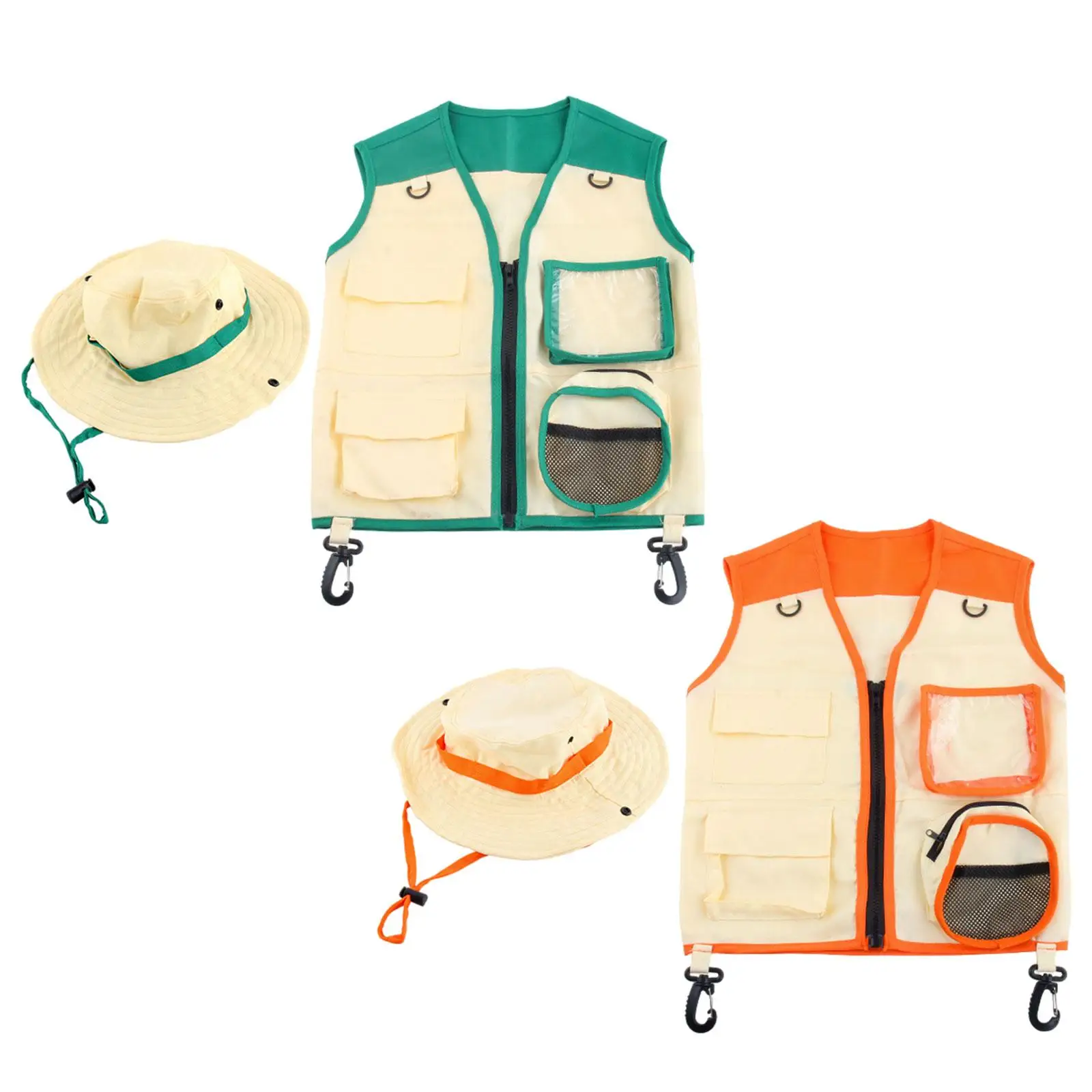 

Kids Explorer Costume Kit Vest and Hat Set Role Play Costumes for Children