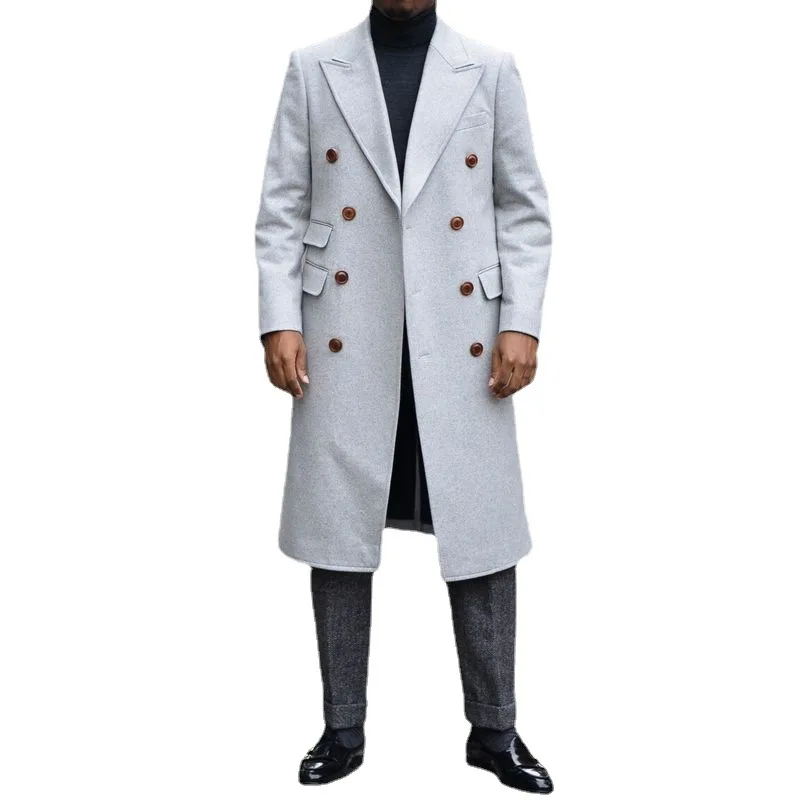 Autumn and winter European and American large size men's trench coats long men's fashion jackets parkas men's winter coats