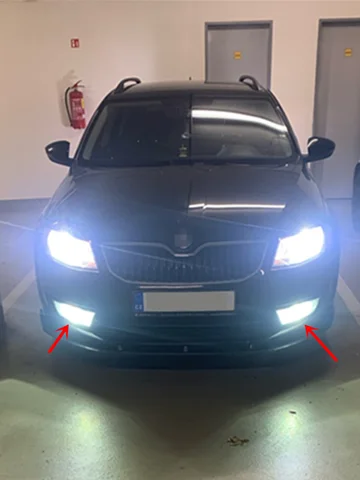Для Skoda Octavia 3 MK3 A7 2013-2020 2 шт./лот Canbus без ошибок Белый светодиодный автомобильный передний противотуманный фонарь противотуманная фара