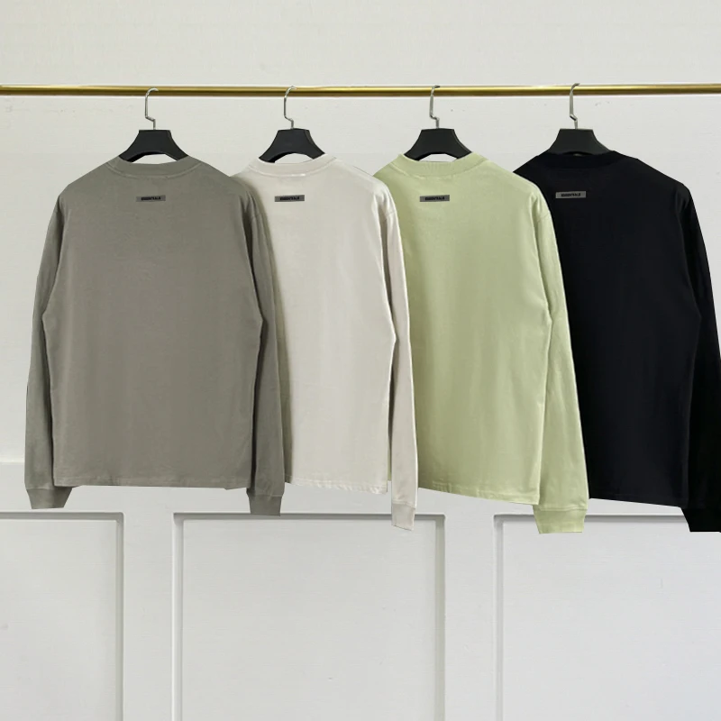 Essentials Silicone Letter Long Sleeve T-Shirt Essentials Long Sleeve T-Shirt Fall/Winter Men's and Women's T-Shirt