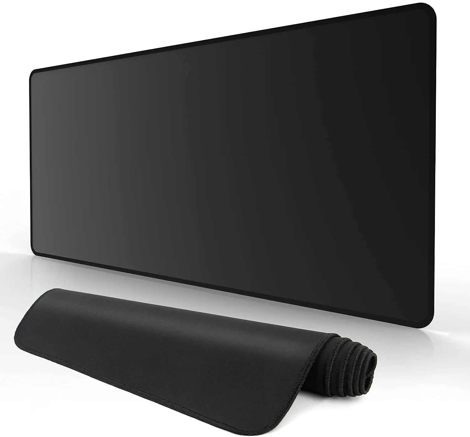 Black Gaming Mouse Pad Large Extended Computer Mat Stitched Edges Non-Slip Waterproof for Office Home desk mat |