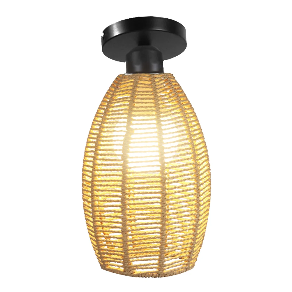 

1pc Exquisite Corridor Lamp Delicate Rattan Weaving Craft