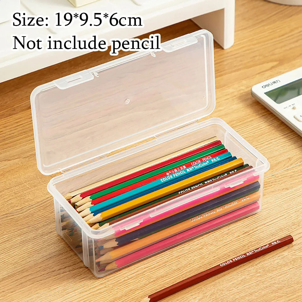 

Прозрачный пластиковый ящик для канцелярии