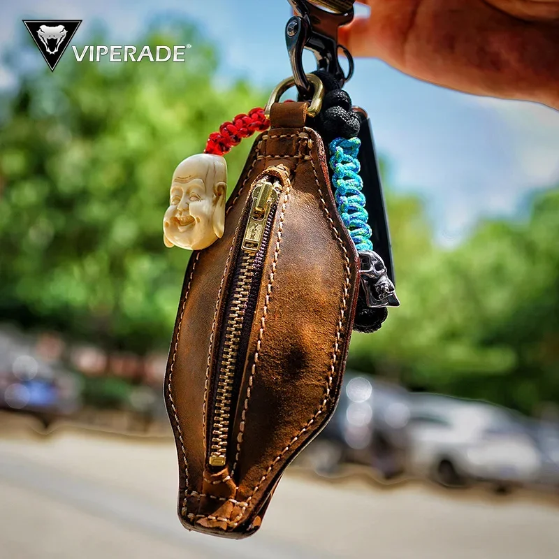Фото ​ Кошелек VIPERADE PJ10 Slapjack, компактный кожаный кошелек для монет и ключница с застежкой-молнией для повседневного ношения мужчинами (EDC) ​ ​ №3
