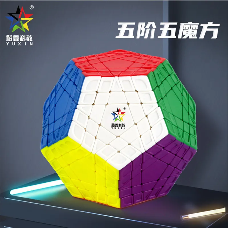 

YuXin Megaminx HuangLong Волшебные кубики Головоломки Kубика p큐к 큐브 브 к 브 Cubo Magico 5x5 Megaminxeds куб додекаэдра 12 лиц Gigaminx игрушки
