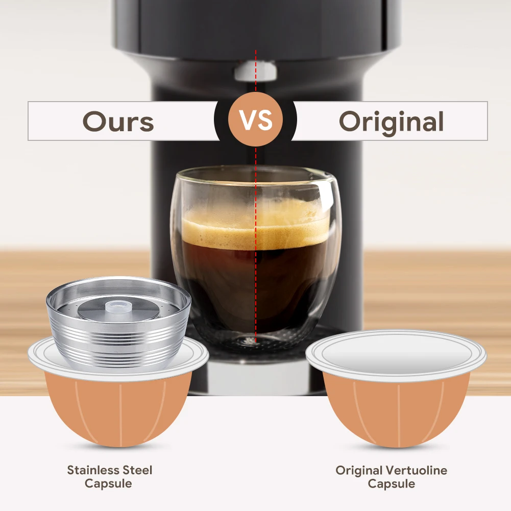 Фото Icafilas многоразовый кофейный фильтр для Nespresso Vertuo Next Vertuoline многоразовая капсула из нержавеющей стали с оригинальным стручком подарок №4