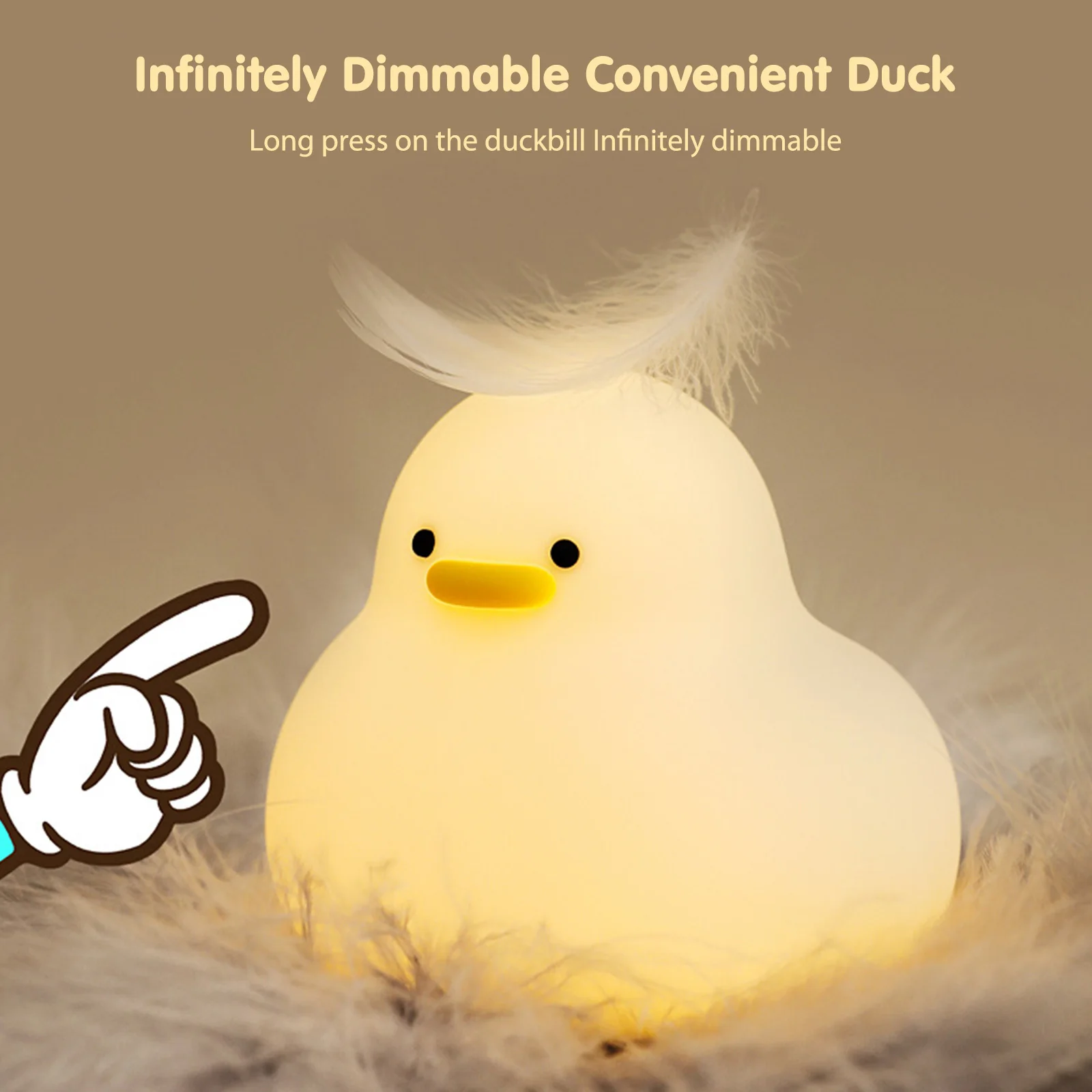 

Mini Desk Lamp USB Rechargeable Tuan Tuan Duck Desklamp Desktop Ornament Bedside Atmosphere Lamps Christmas Gifts