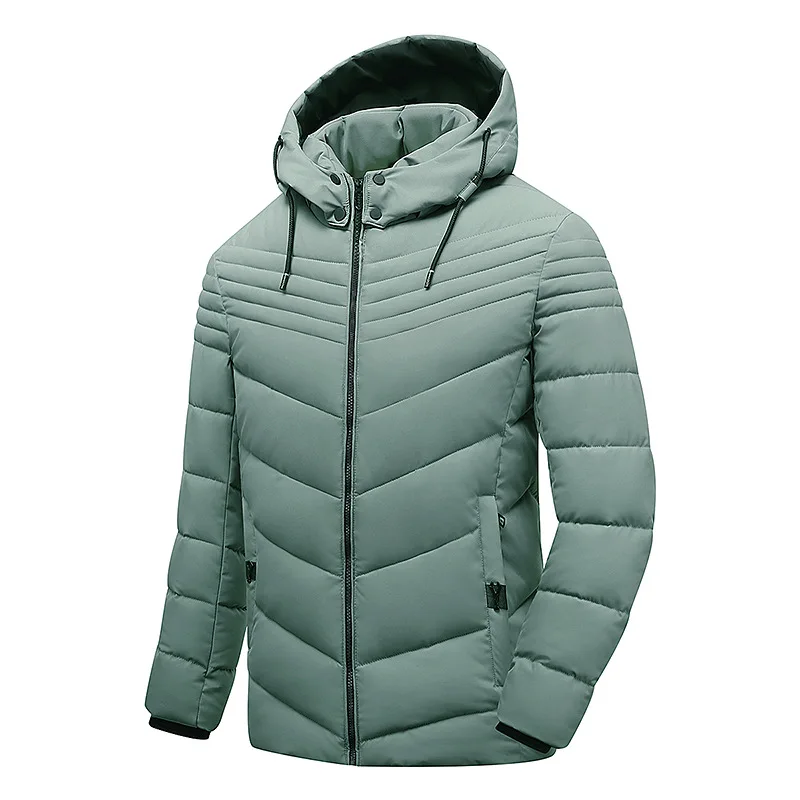 

European Size Men's Padded Padded Jacket with Wool and Thick Cap Can Be Detachable Large Size Men's Padded Jacket Coat