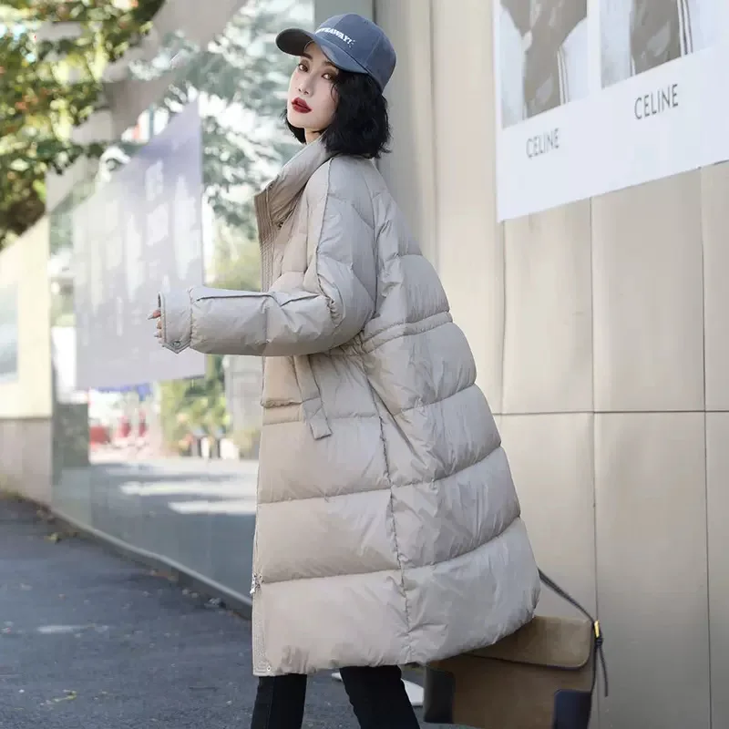 

Женский пуховик средней длины, повседневный Универсальный пуховик в Корейском стиле, 2022