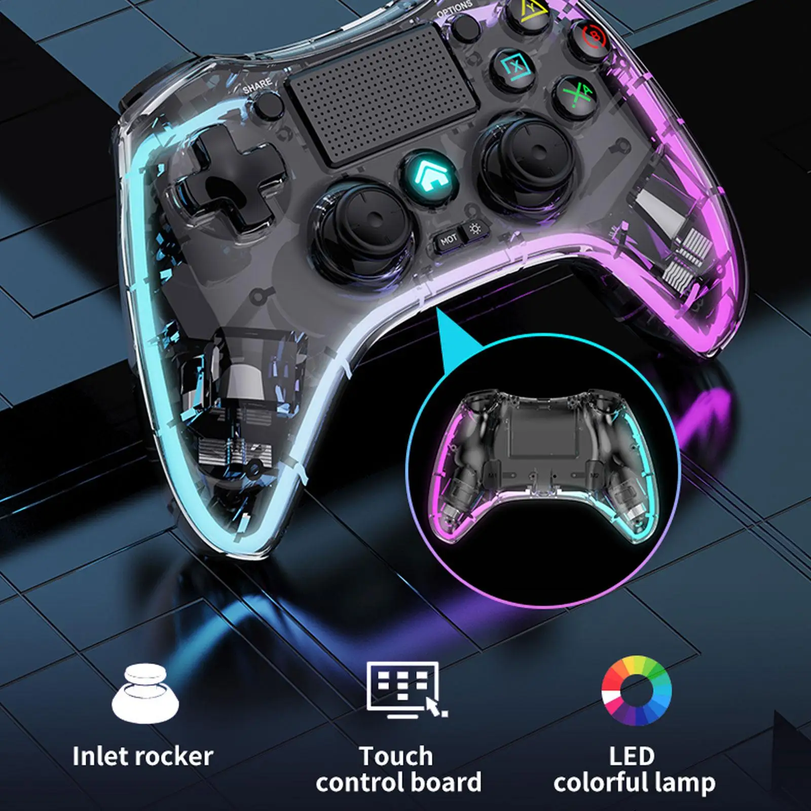 

Беспроводной Bluetooth-контроллер для PS4, 2,4 ГГц, 3,5 мм