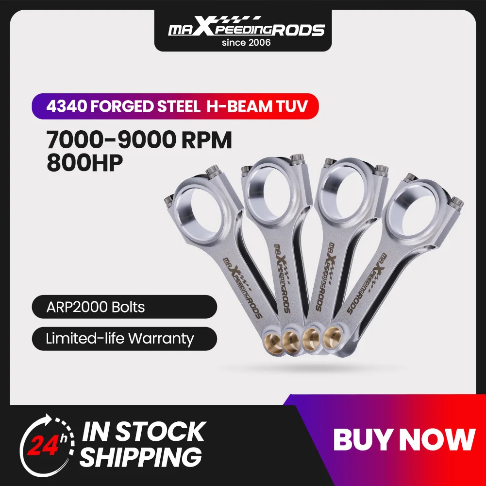 

H-Beam Forged 4340 Connecting Rods for Nissan FJ20 Skyline DR30 Silvia S12 140mm for Silvia S12 22mm pin EN24 Floating Piston