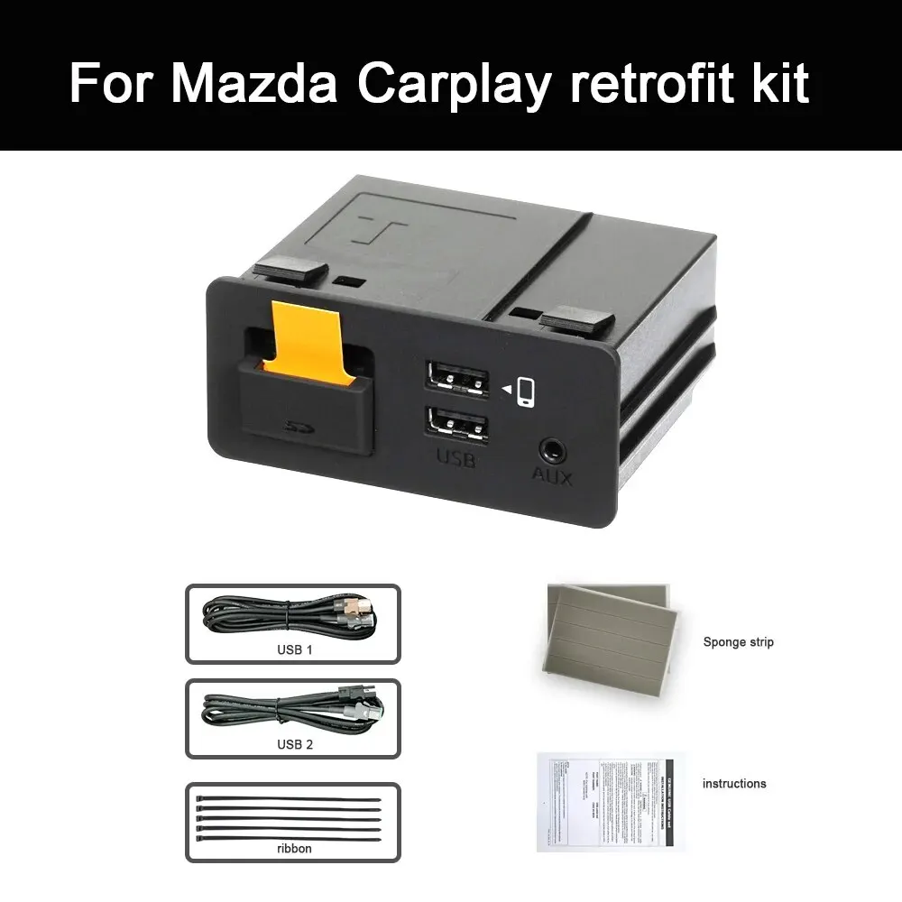 

Новый обновленный USB-адаптер CarPlay Android Auto для Mazda 2 3 6 CX3 CX5 CX8 CX9 MX5 miata TK78669U0C Mazda Retrofit Kit