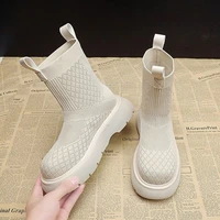 stretch socks shoes women 2021 spring and autumn new breathable super fire knitted high top casual sports socks boots knitting