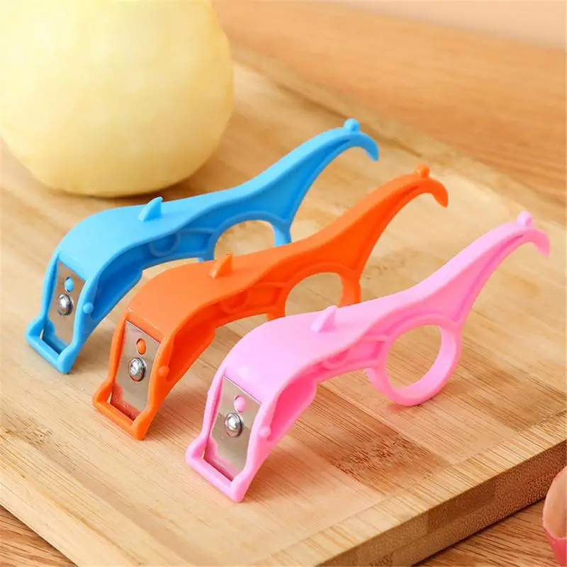 

3 in 1 Multi-Function Vegetable Fruit Peeler Plastic Orange Pear Lemon Slicer Stripper Julienne Cutter Kitchen Tool