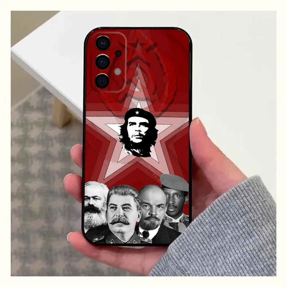 Чехол для телефона Stalin Marx Lenin Samsung Galaxy A20 A21s A22 A31 A32 A52 A53 A72 73 A80 A91 Мягкий черный чехол